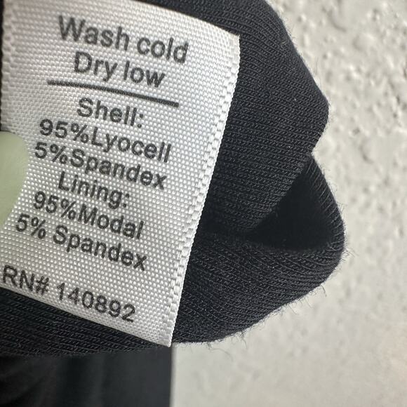 Marine Layer Lexi Rib Daytime Midi Dress Black Size Medium Casual Minimalist - Picture 6 of 9